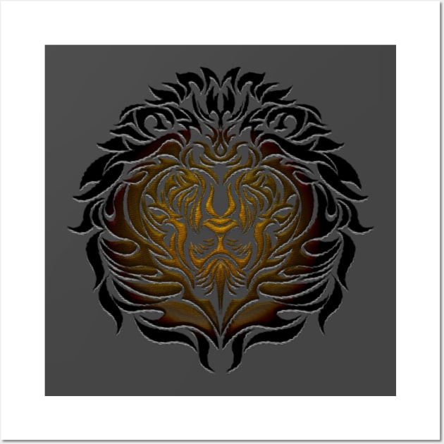 Cool Lion Tribal Wall Art by aaallsmiles